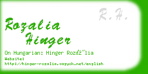 rozalia hinger business card